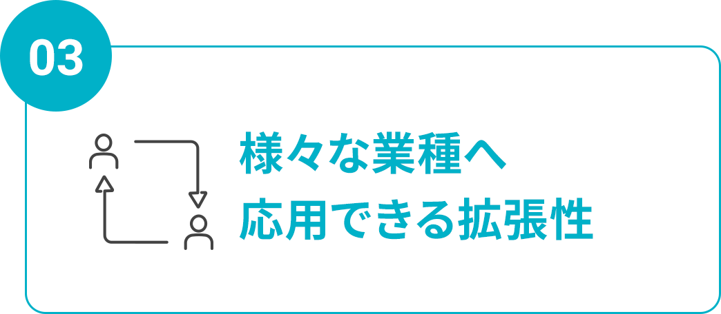 様々な業種へ応用できる拡張性